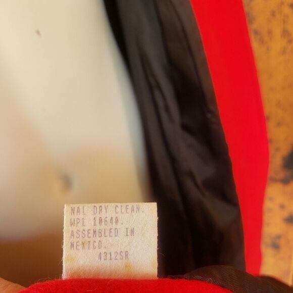 Joffeld Red & Black Wool Coat - Picture 9 of 10